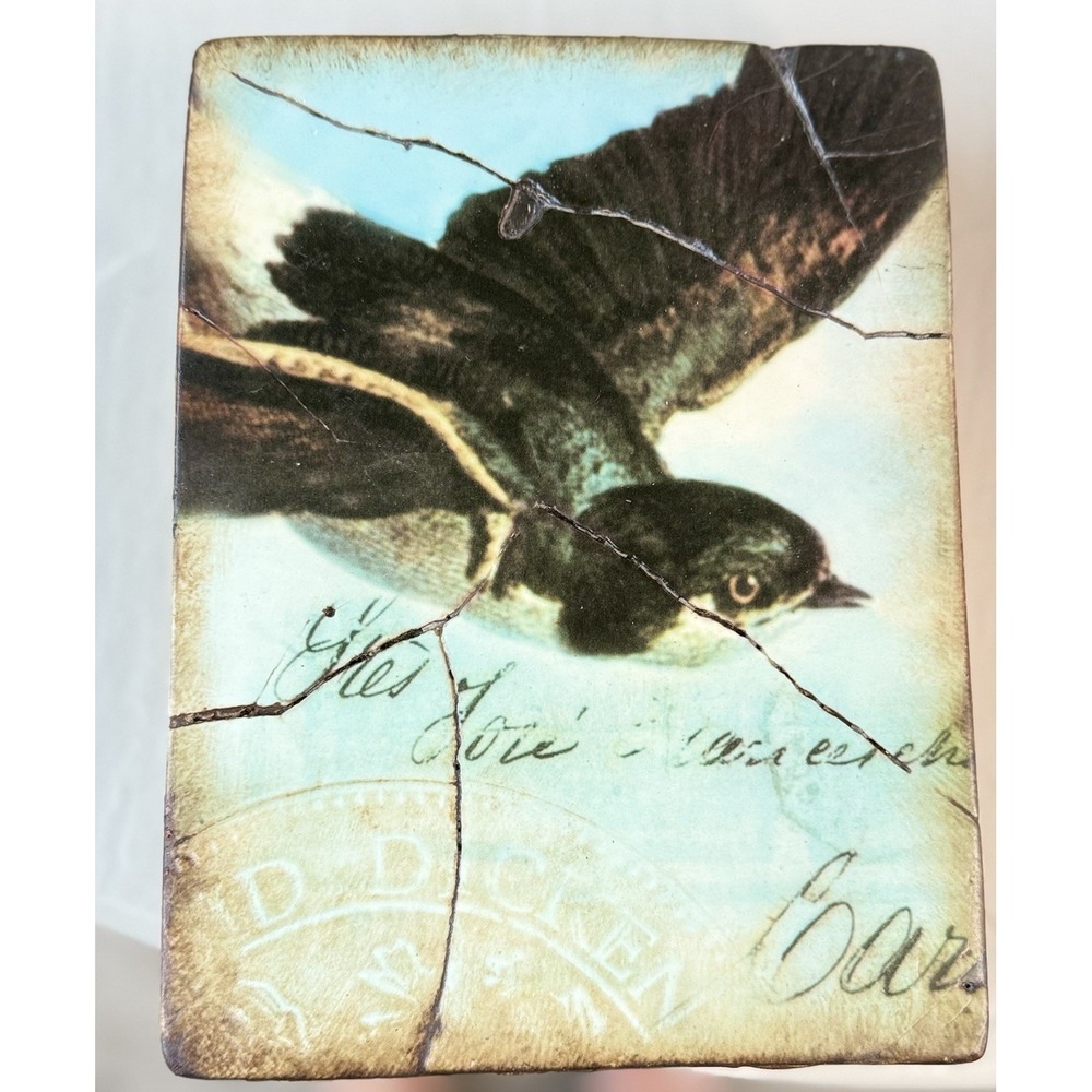 Sid Dickens Memory Block T-118 Bird In Flight RARE Retired Tile #965
